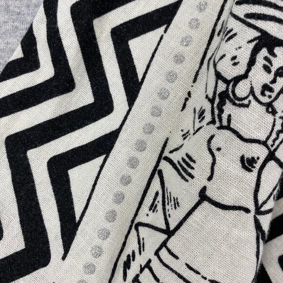 Coldwater Creek Dress Womens 16 Plus Black White Geometric Skirt Short Sleeve - Picture 6 of 10